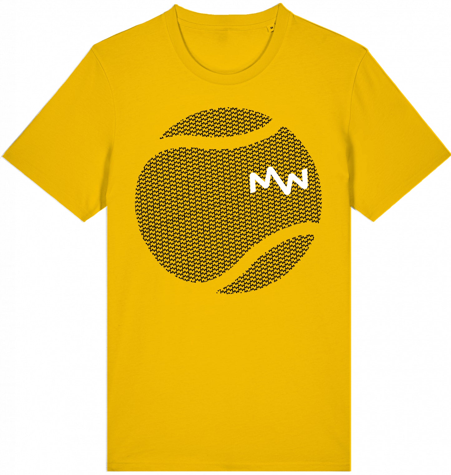 Matti Wolph Tennis & Fitness T-Shirt, organic cotton, made in EU, ball & mw logo