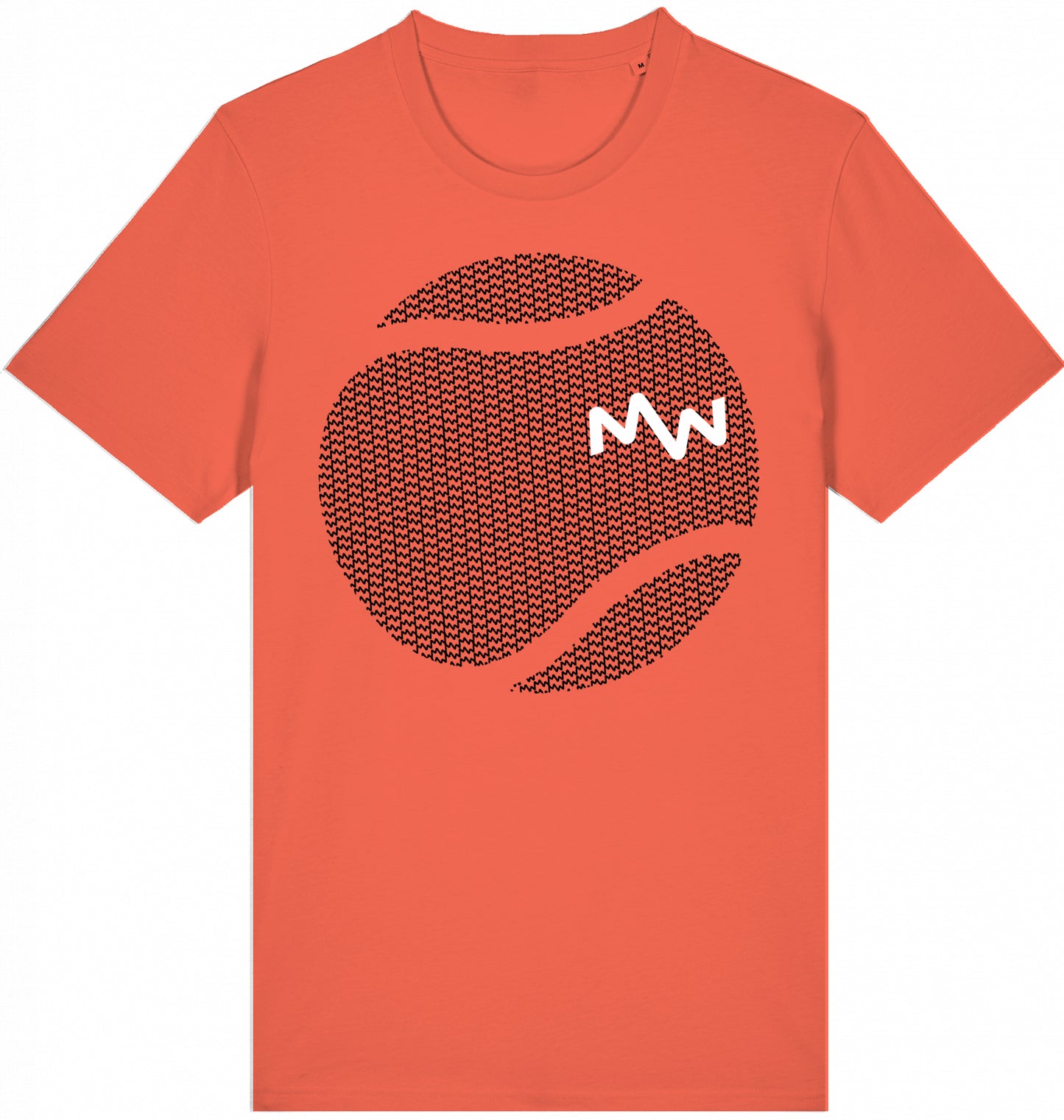 Matti Wolph Tennis & Fitness T-Shirt, organic cotton, made in EU, ball & mw logo