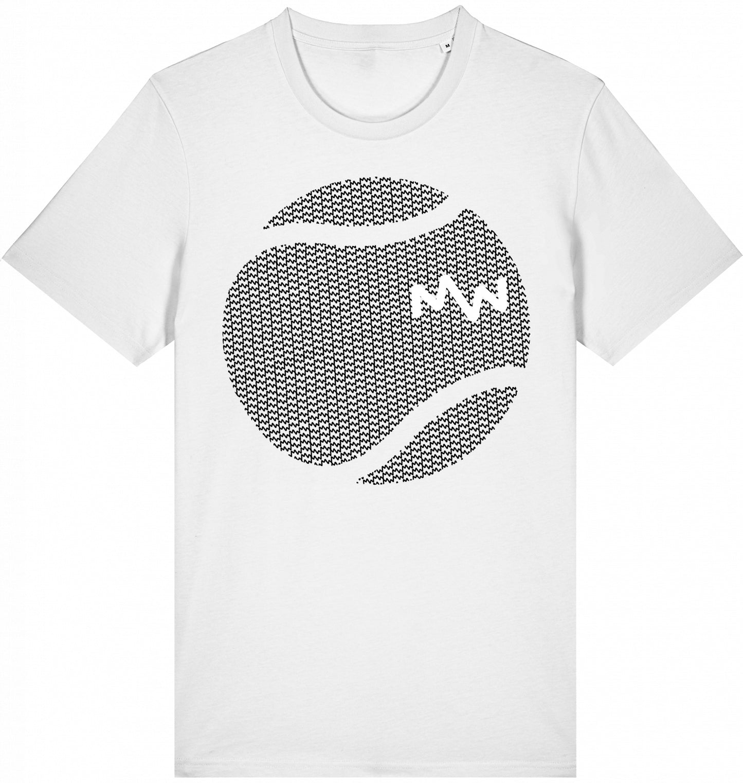 Matti Wolph Tennis & Fitness T-Shirt, organic cotton, made in EU, ball & mw logo