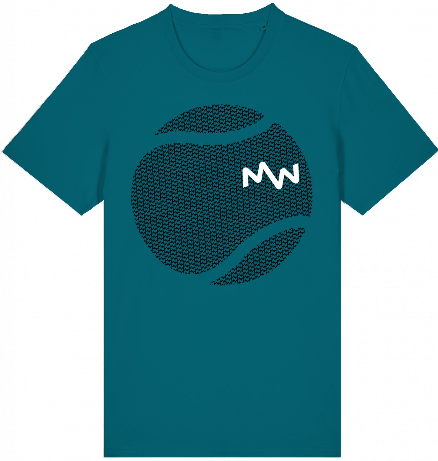 Matti Wolph Tennis & Fitness T-Shirt, organic cotton, made in EU, ball & mw logo