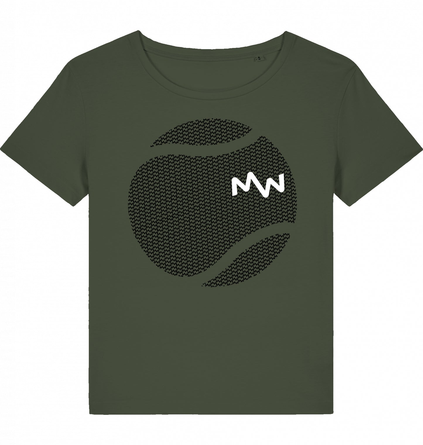 Matti Wolph Tennis & Fitness Lady T-Shirt, organic cotton, made in EU, ball & mw logo