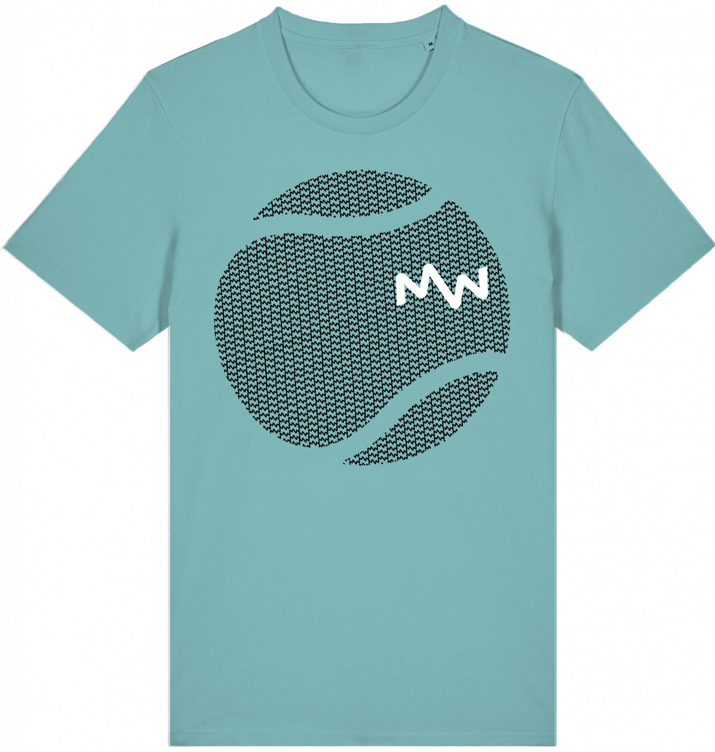 Matti Wolph Tennis & Fitness T-Shirt, organic cotton, made in EU, ball & mw logo