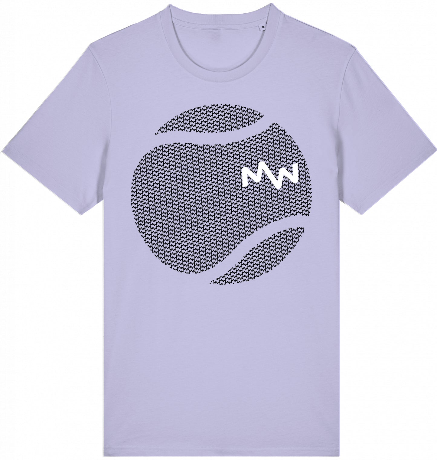 Matti Wolph Tennis & Fitness T-Shirt, organic cotton, made in EU, ball & mw logo