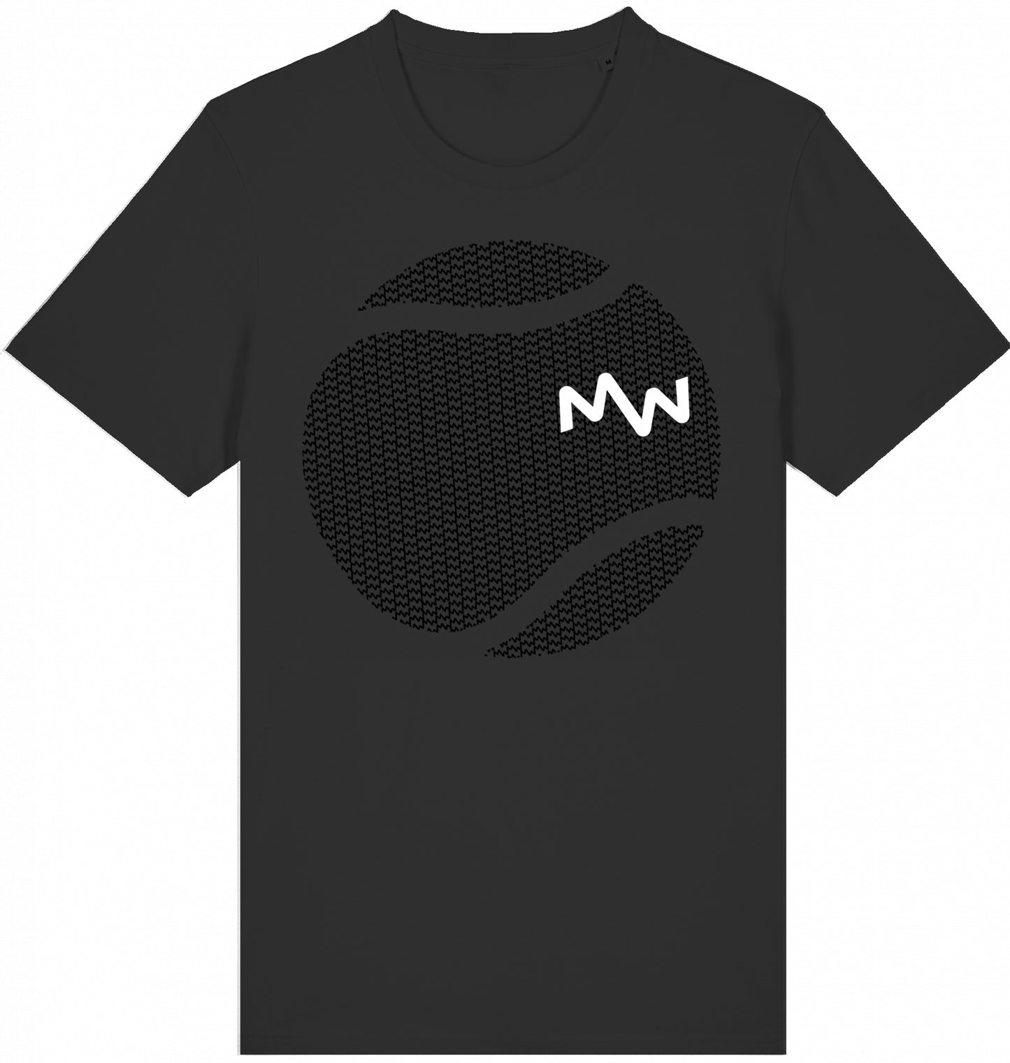 Matti Wolph Tennis & Fitness T-Shirt, organic cotton, made in EU, ball & mw logo