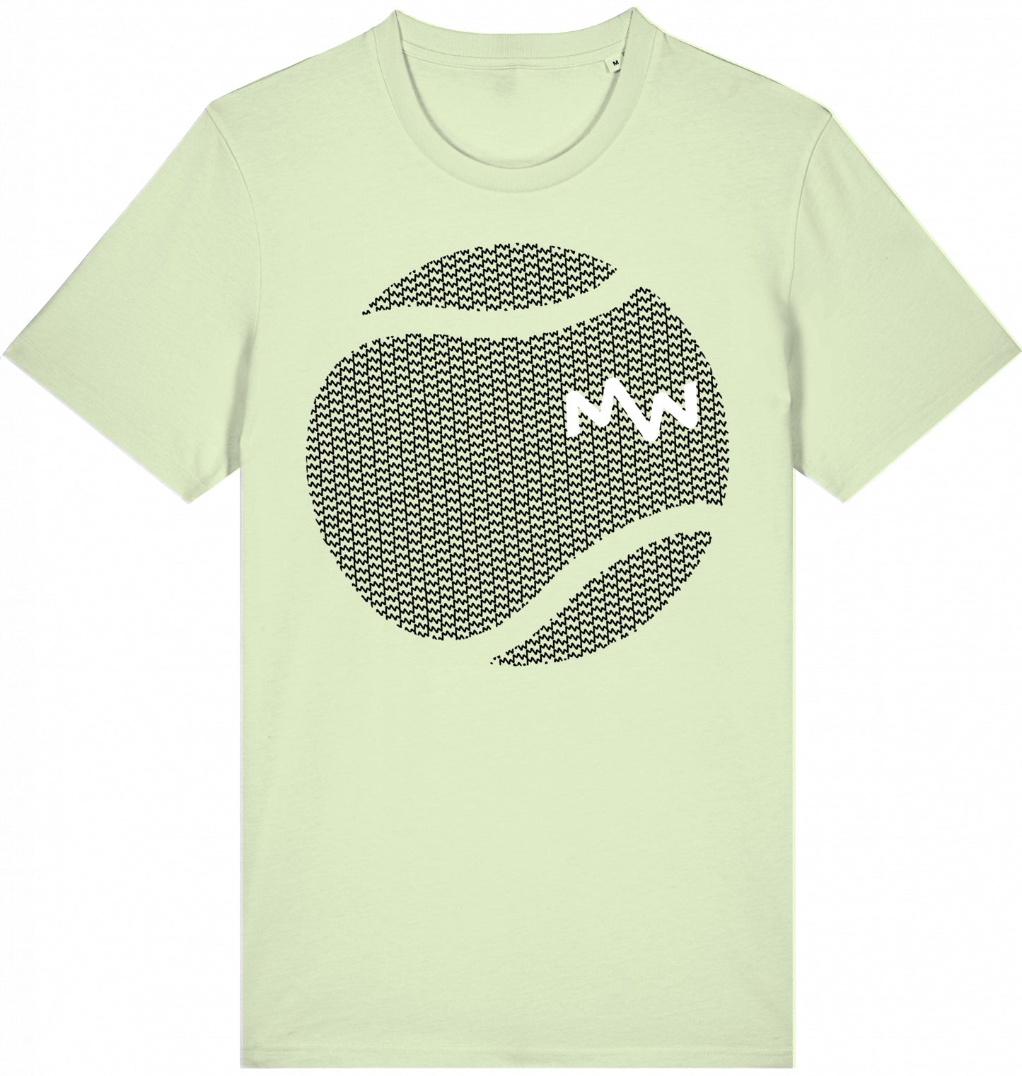 Matti Wolph Tennis & Fitness T-Shirt, organic cotton, made in EU, ball & mw logo