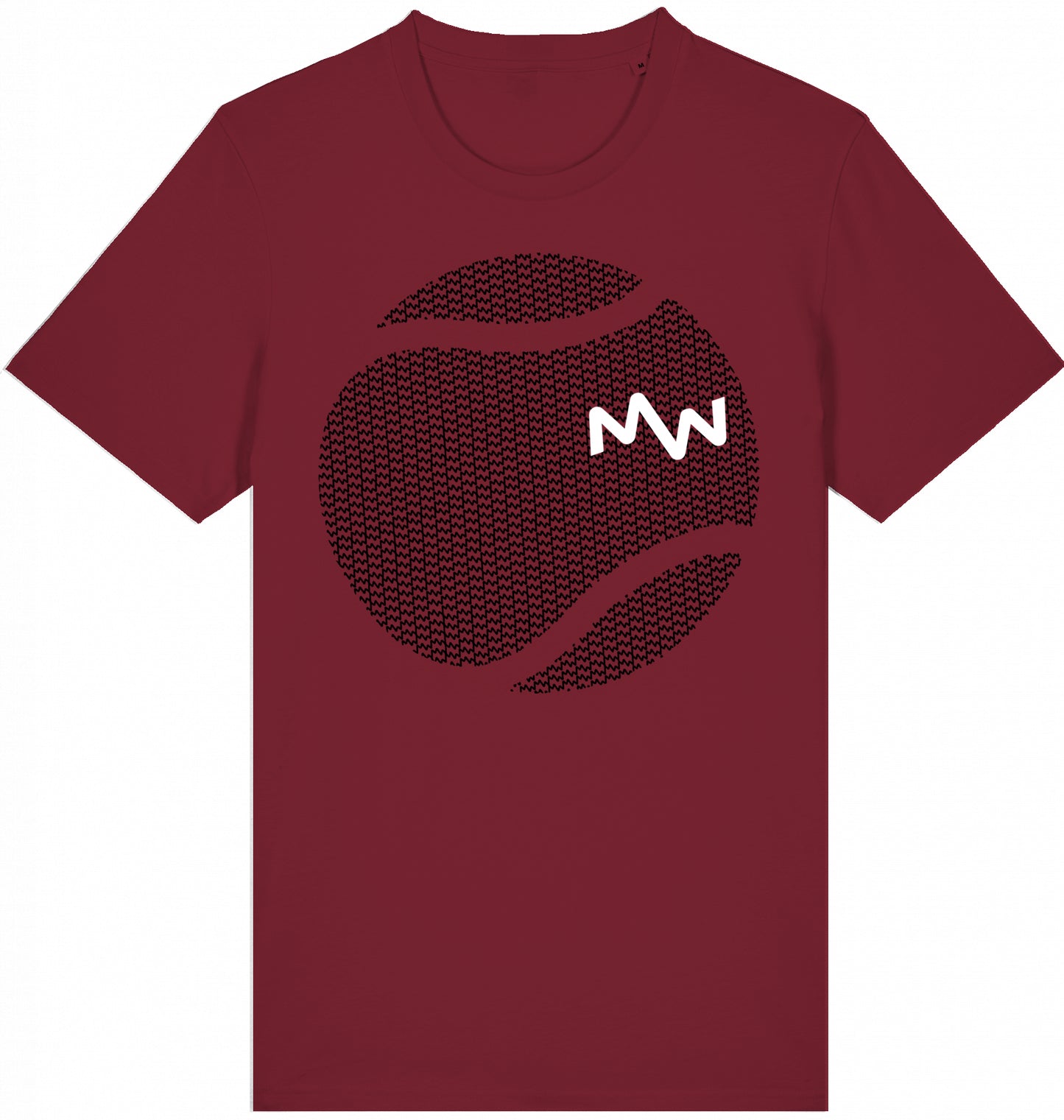 Matti Wolph Tennis & Fitness T-Shirt, organic cotton, made in EU, ball & mw logo