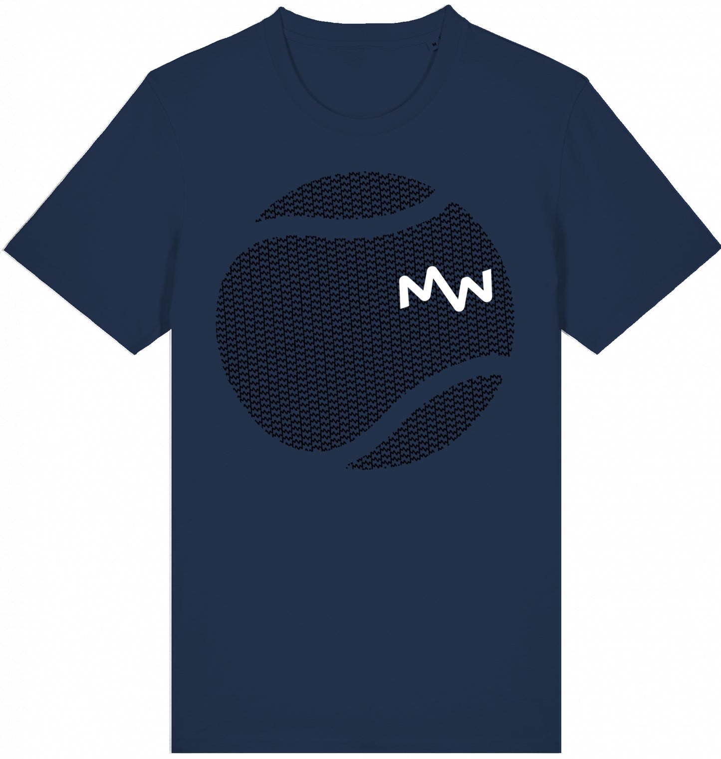 Matti Wolph Tennis & Fitness T-Shirt, organic cotton, made in EU, ball & mw logo