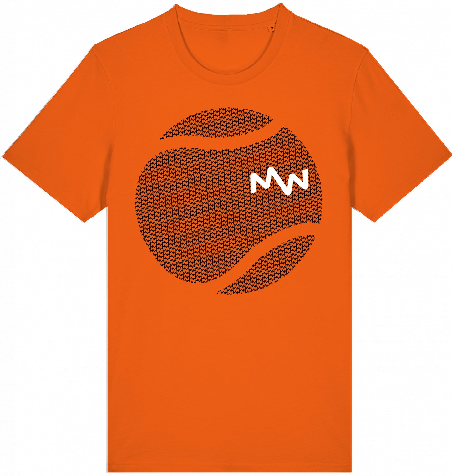 Matti Wolph Tennis & Fitness T-Shirt, organic cotton, made in EU, ball & mw logo