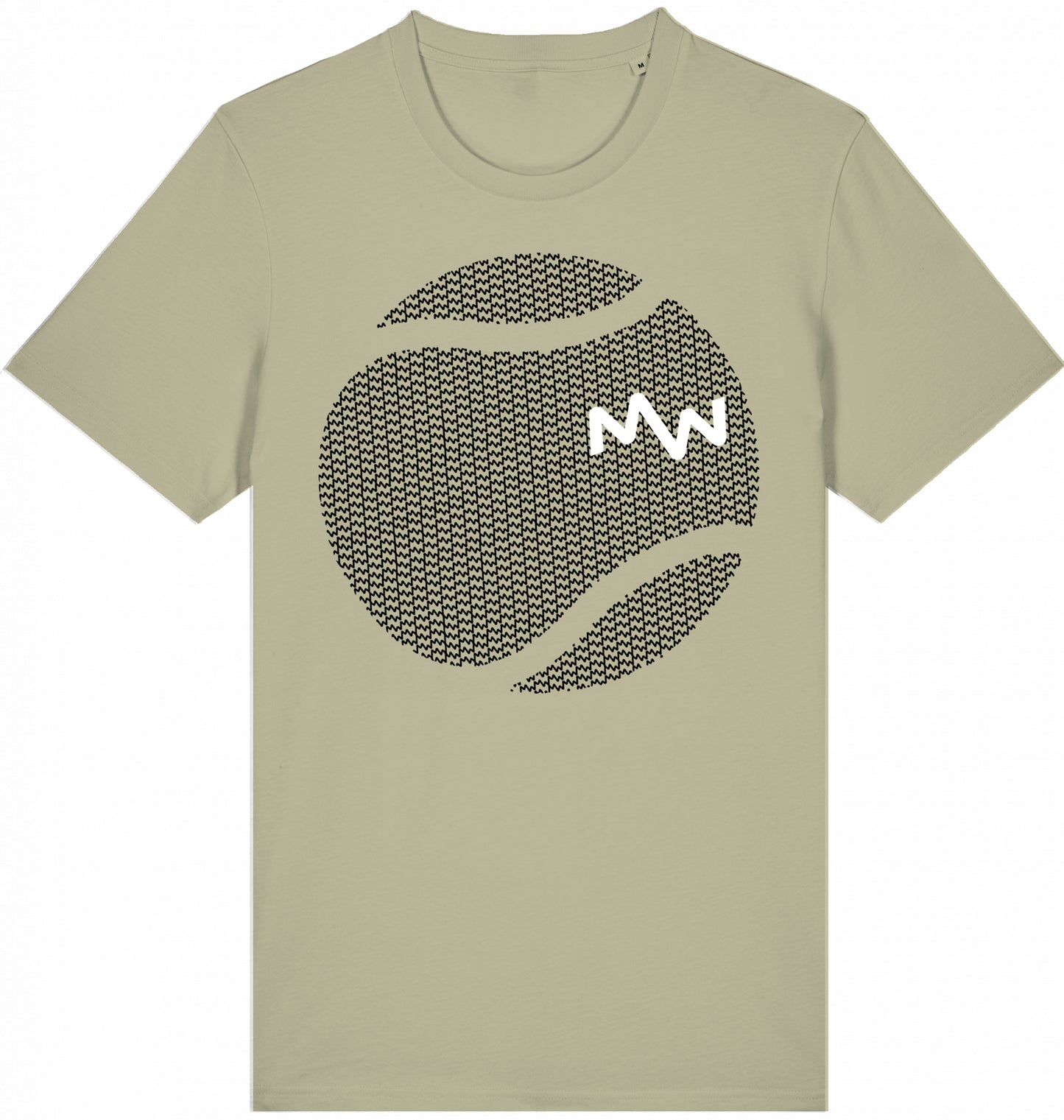 Matti Wolph Tennis & Fitness T-Shirt, organic cotton, made in EU, ball & mw logo