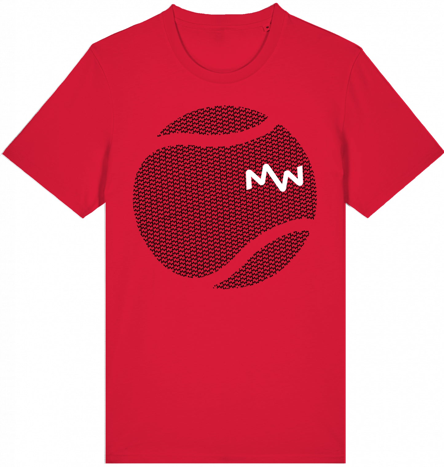 Matti Wolph Tennis & Fitness T-Shirt, organic cotton, made in EU, ball & mw logo