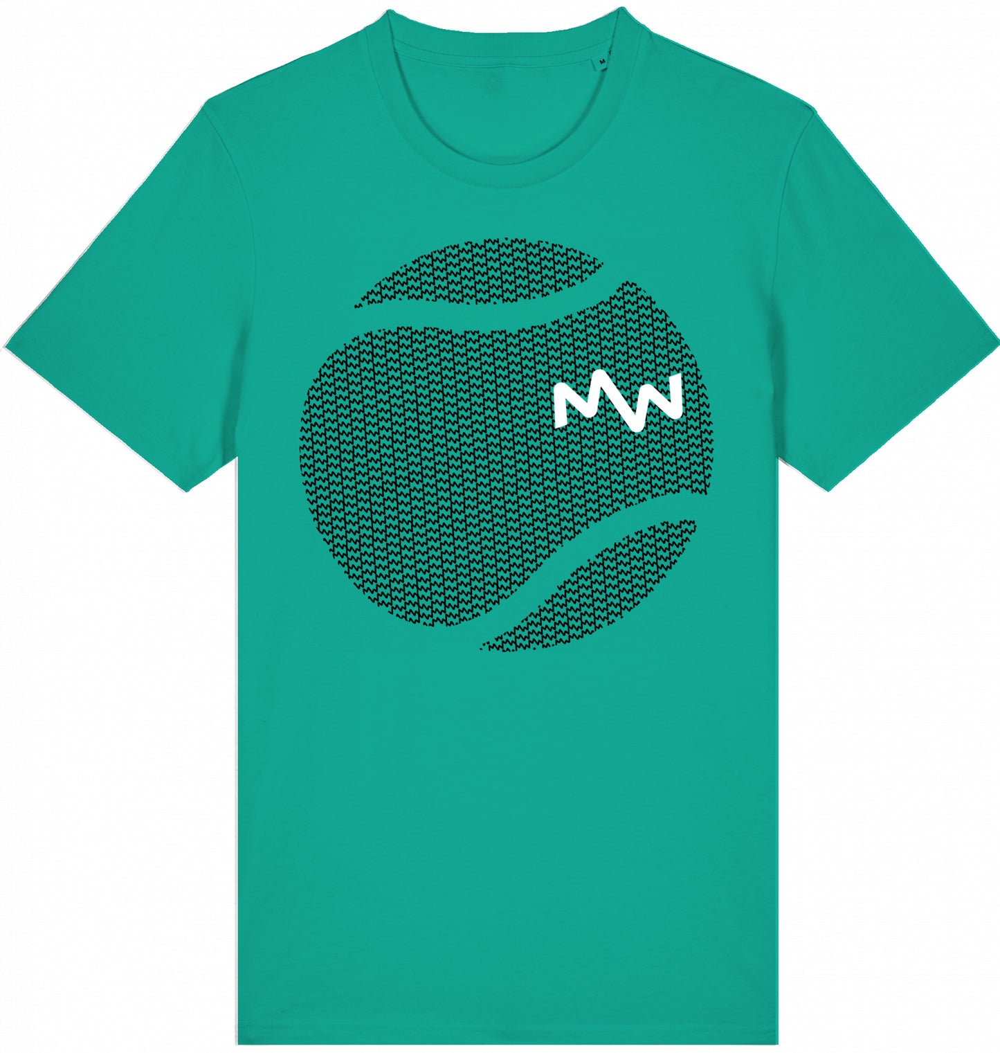 Matti Wolph Tennis & Fitness T-Shirt, organic cotton, made in EU, ball & mw logo