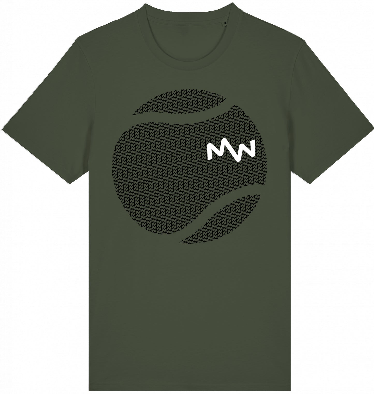 Matti Wolph Tennis & Fitness T-Shirt, organic cotton, made in EU, ball & mw logo