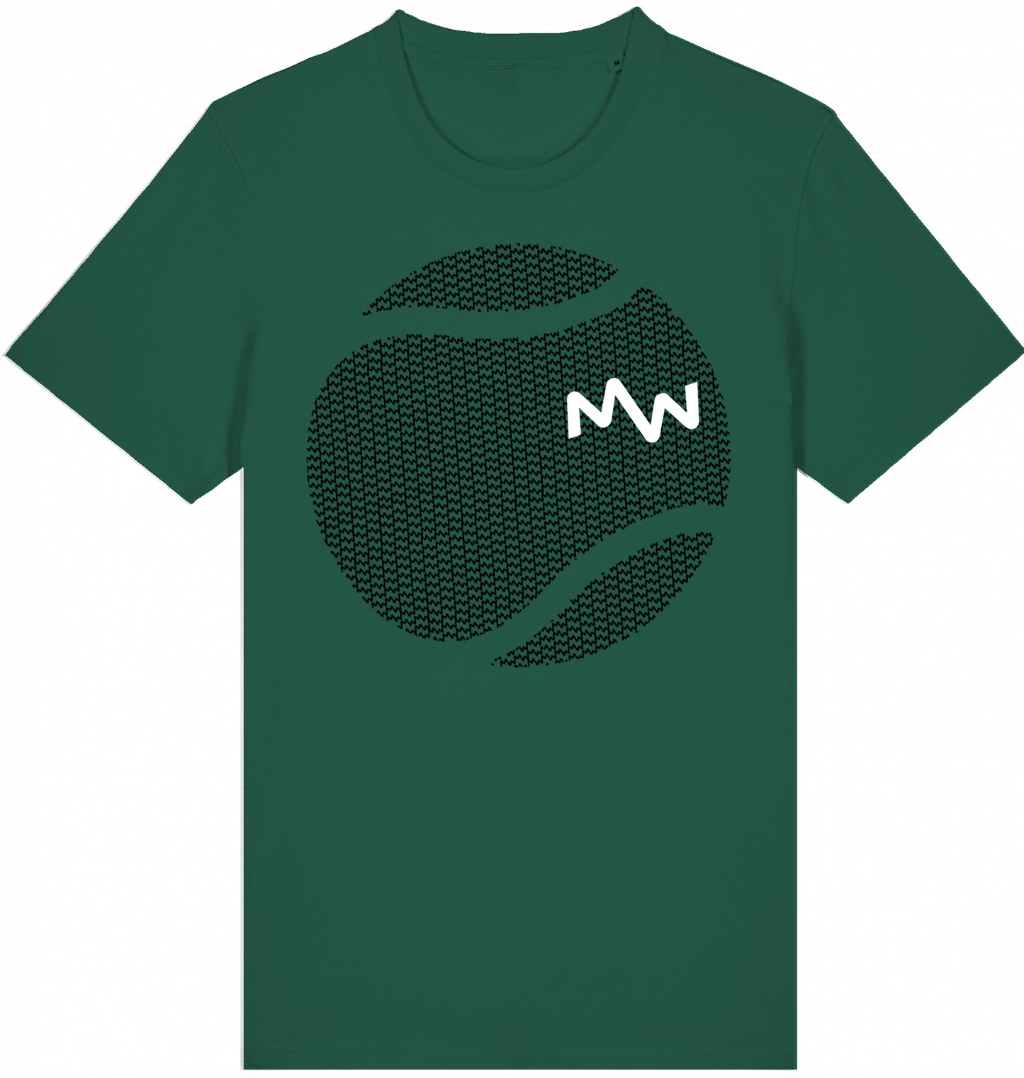 Matti Wolph Tennis & Fitness T-Shirt, organic cotton, made in EU, ball & mw logo