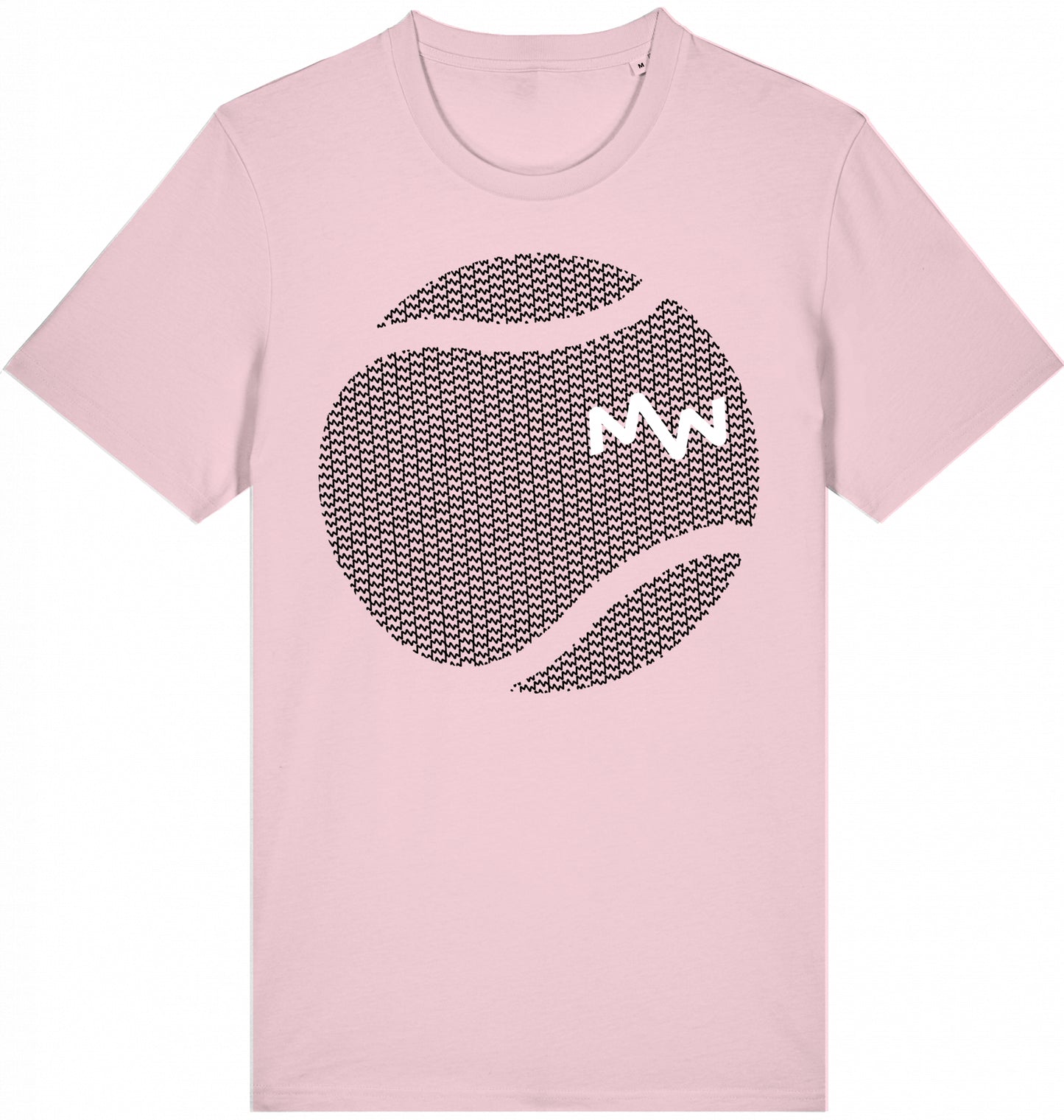 Matti Wolph Tennis & Fitness T-Shirt, organic cotton, made in EU, ball & mw logo