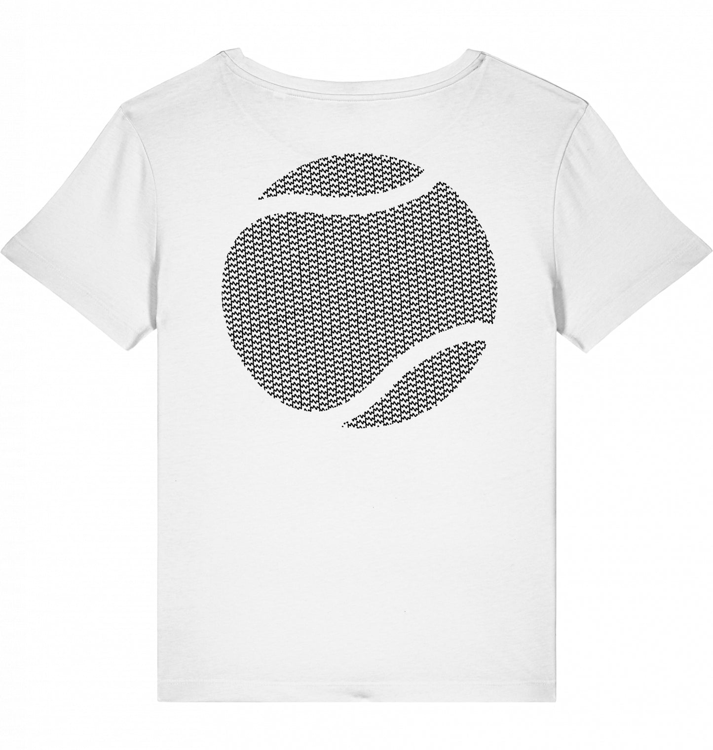 Matti Wolph Tennis & Fitness Lady T-Shirt, organic cotton, black mw logo + ball