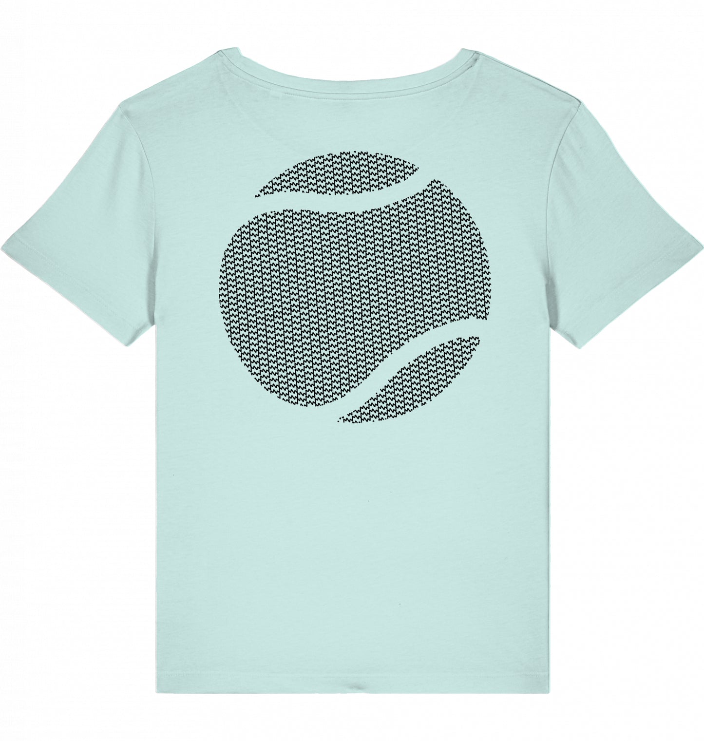 Matti Wolph Tennis & Fitness Lady T-Shirt, organic cotton, black mw logo + ball