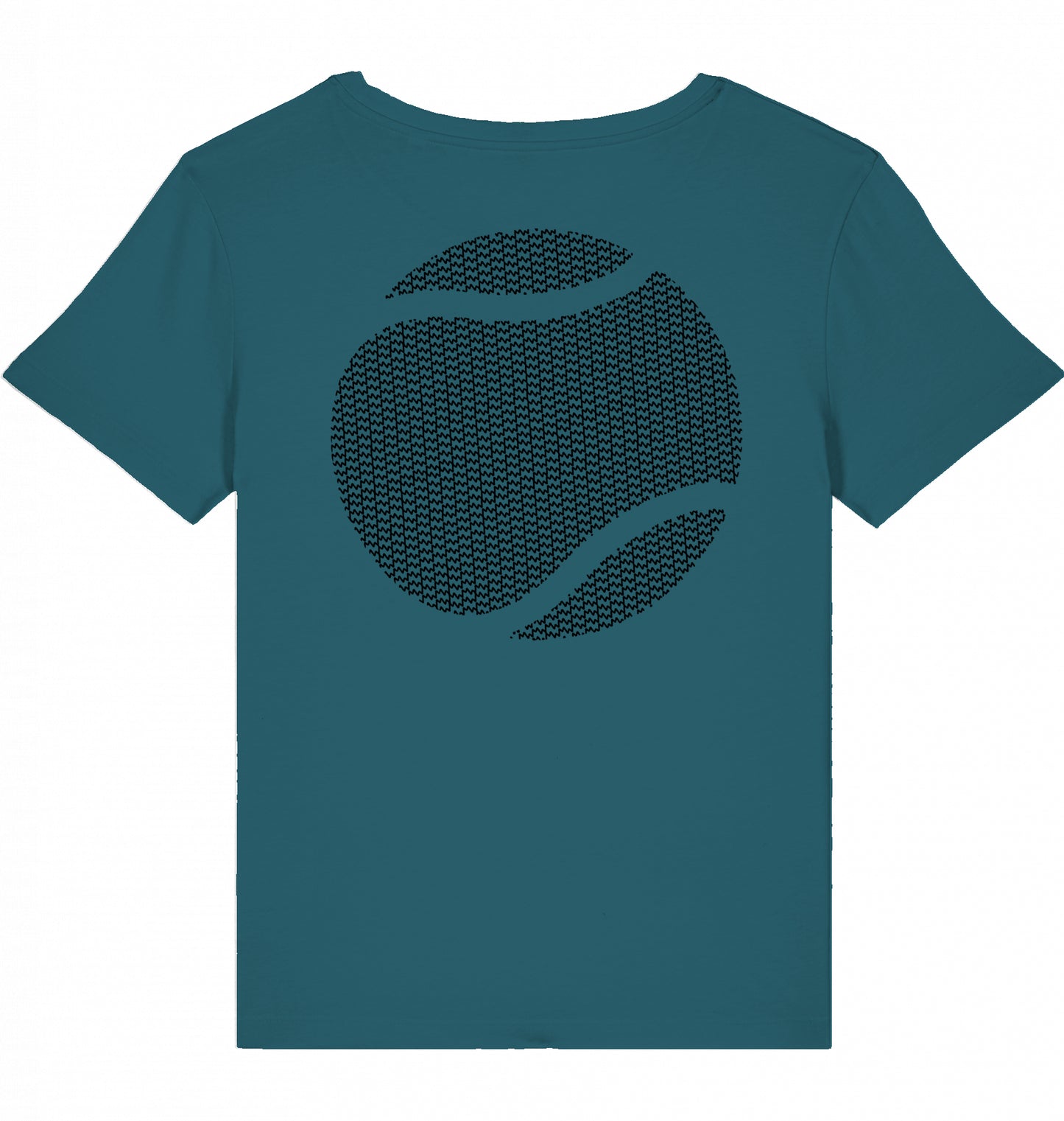 Matti Wolph Tennis & Fitness Lady T-Shirt, organic cotton, black mw logo + ball