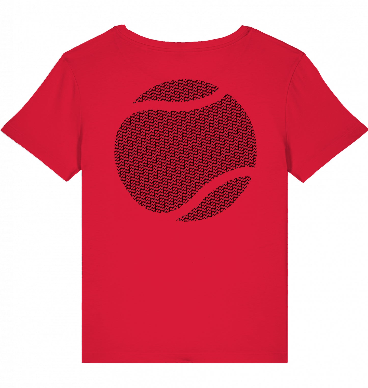 Matti Wolph Tennis & Fitness Lady T-Shirt, organic cotton, black mw logo + ball