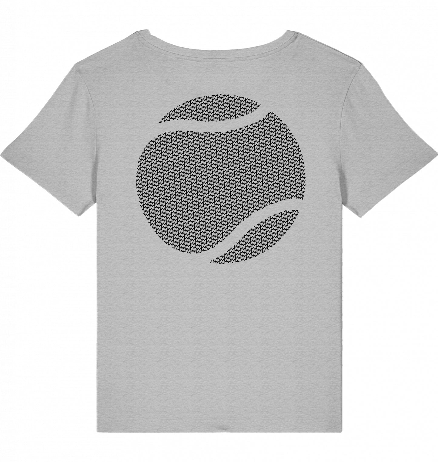 Matti Wolph Tennis & Fitness Lady T-Shirt, organic cotton, black mw logo + ball