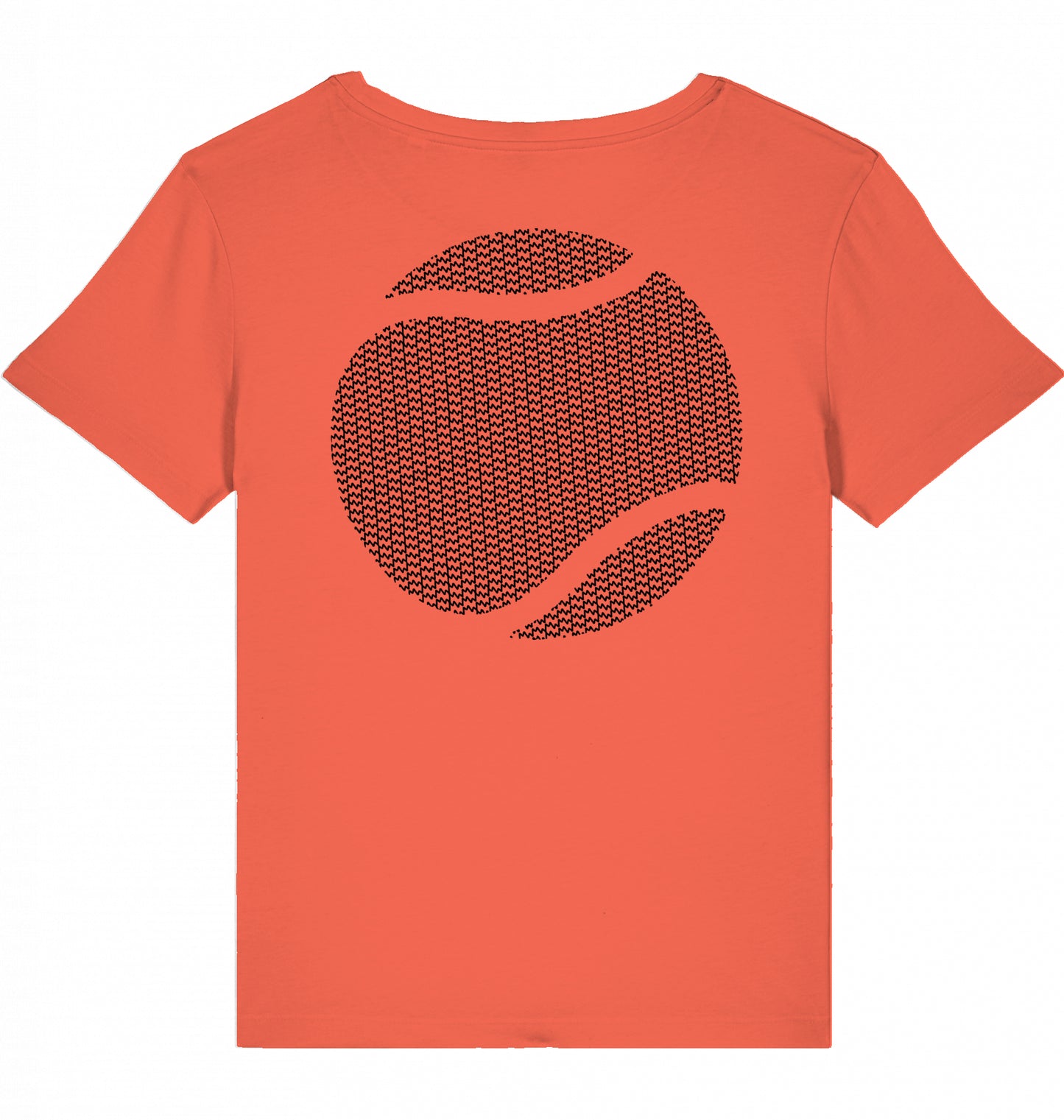 Matti Wolph Tennis & Fitness Lady T-Shirt, organic cotton, black mw logo + ball