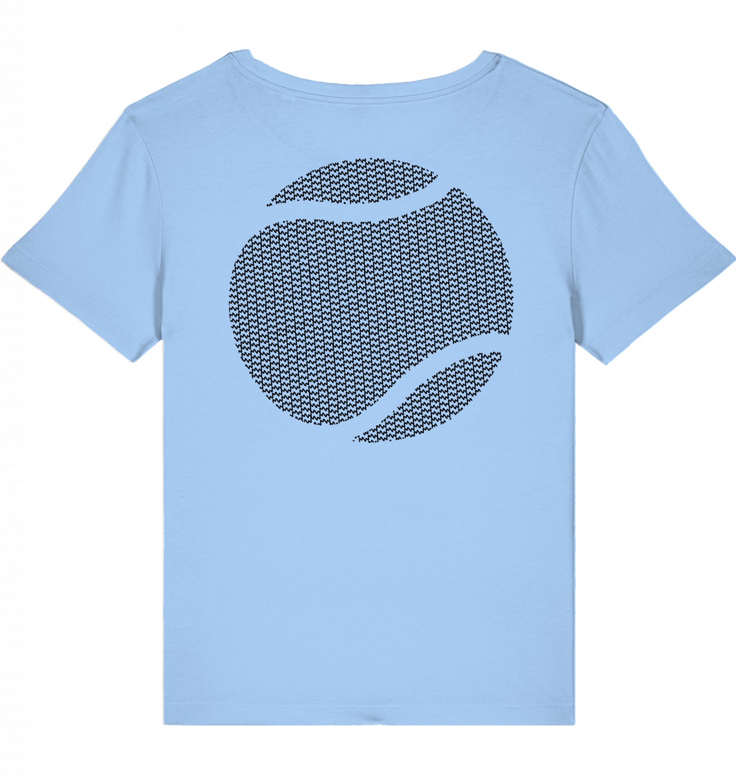 Matti Wolph Tennis & Fitness Lady T-Shirt, organic cotton, black mw logo + ball